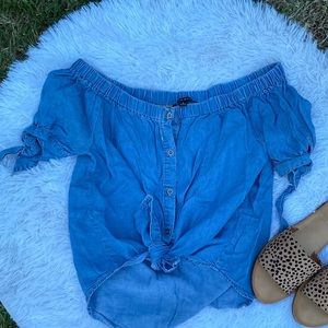 Jean button down